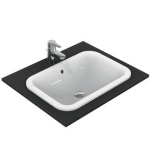 IDEAL STANDARD CONNECT - LAVABO 580 MM DA INCASSO SOPRAPIANO S/FORO RUBINETTERIA