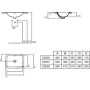 IDEAL STANDARD CONNECT - LAVABO 580 MM DA INCASSO SOPRAPIANO S/FORO RUBINETTERIA