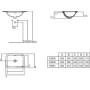 IDEAL STANDARD CONNECT - LAVABO 580 MM DA INCASSO SOTTOPIANO