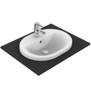IDEAL STANDARD CONNECT - LAVABO 550 MM DA INCASSO SOPRAPIANO C/FORO RUBINETTERIA