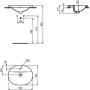 IDEAL STANDARD CONNECT - LAVABO 550 MM DA INCASSO SOPRAPIANO C/FORO RUBINETTERIA