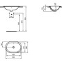 IDEAL STANDARD CONNECT - LAVABO 550 MM DA INCASSO SOPRAPIANO S/FORO RUBINETTERIA