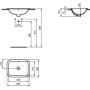 IDEAL STANDARD CONNECT - LAVABO 500 MM DA INCASSO SOPRAPIANO S/FORO RUBINETTERIA