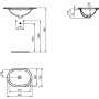 IDEAL STANDARD CONNECT - LAVABO 480 MM DA INCASSO SOTTOPIANO OVALE
