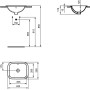IDEAL STANDARD CONNECT - LAVABO 420 MM DA INCASSO SOPRAPIANO S/FORO RUBINETTERIA