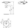 IDEAL STANDARD CONNECT - LAVABO 380 MM DA INCASSO SOPRAPIANO C/FORO RUBINETTERIA