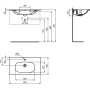 IDEAL STANDARD TESI LAVABO TOP 800MM BIANCO LUCIDO