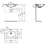 IDEAL STANDARD TESI LAVABO TOP 600 MM BIANCO LUCIDO