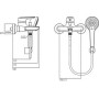 IDEAL STANDARD CERAMIX BLU MISCELATORE ESTERNO PER VASCA/DOCCIA