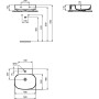 IDEAL STANDARD LINDA-X LAVABO 50X48 CM S/TROPPOPIENO 1 FORO