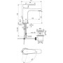 IDEAL STANDARD CERAFINE D MISCELATORE LAVABO H.104 MM C/BLUESTART