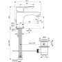 IDEAL STANDARD ALPHA MISCELATORE LAVABO H.77 MM C/SCARICO
