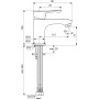 IDEAL STANDARD ALPHA MISCELATORE LAVABO H.77 MM S/SCARICO