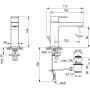 IDEAL STANDARD EDGE MISCELATORE LAVABO H.95 MM C/SCARICO