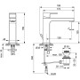 IDEAL STANDARD EDGE MISCELATORE GRANDE LAVABO H.120 MM C/SCARICO