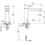 IDEAL STANDARD EDGE MISCELATORE GRANDE LAVABO H.120 MM S/SCARICO