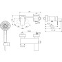IDEAL STANDARD EDGE MISCELATORE ESTERNO PER VASCA/DOCCIA