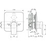 IDEAL STANDARD EDGE MISCELATORE AD INCASSO PER DOCCIA C/CORPO AD INCASSO