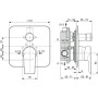IDEAL STANDARD EDGE MISCELATORE AD INCASSO PER VASCA/DOCCIA C/CORPO AD INCASSO