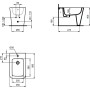 IDEAL STANDARD BLEND CUBE BIDET FILO PARETE BIANCO LUCIDO