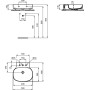 IDEAL STANDARD LINDA-X LAVABO 50X48 CM S/TROPPOPIENO 3 FORI