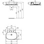 IDEAL STANDARD LINDA-X LAVABO 60 CM S/TROPPOPIENO 3 FORI