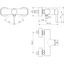 IDEAL STANDARD CERALINE MISCELATORE ESTERNO PER VASCA/DOCCIA
