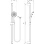 IDEAL STANDARD IDEALRAIN EVO JET ASTA DOCCIA ROUND 900 mm 3 FUNZIONI