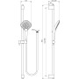 IDEAL STANDARD IDEALRAIN EVO JET ASTA DOCCIA 900MM DIAMOND 3 FUNZIONI