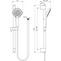 IDEAL STANDARD IDEALRAIN EVO JET ASTA DOCCIA 600MM DIAMOND 3 FUNZIONI