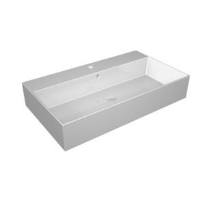 GSG ZENITH Lavabo Bordo Fino Cm80 Monoforo Bianco Lucido