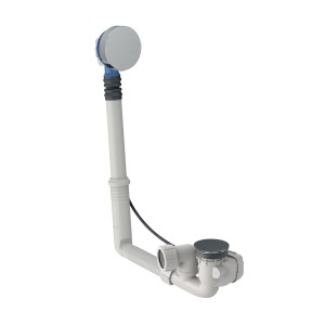 GEBERIT SCARICO AUTOMATICO PER VASCA con piletta a saltarello cromato