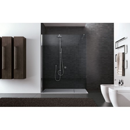 DISENIA WALK-IN 1 LATO FISSO VETRO SP. 8 MM - VETRO TRASP. PROFILO CROMO LUC.