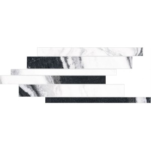 FLORIM - FLOOR GRES B&W LISTELLO SFALSATO WAVE HIGH-GLOSSY 21X40
