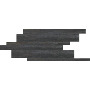 FLORIM - FLOOR GRES WALKS/1.0 MODULO LISTELLO SFALSATO BLACK NATURALE 21X40