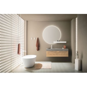 ARBI SKY PREGIATI COMPOSIZIONE 07 FINITURA ROVERE ANTICO ESSENZA L140.6 CM P50.5 CM CON VASCA INTEGRATA IN LAMINAM