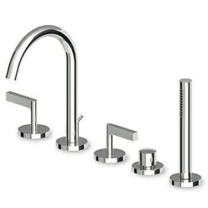 ZUCCHETTI SIMPLY BEAUTIFUL BATTERIA BORDO VASCA 5 FORI