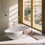 GLASS 1989 CHLOE VASCA FREESTANDING 170X85 BIANCO OPACO IN MINERALITE
