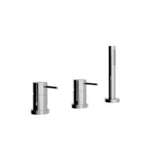 TREEMME  UP+ Batteria bordo vasca con doccetta estraibile senza bocca