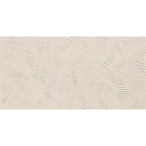 ATLAS CONCORDE 3d Wall Carve Leaf Ivory 40x80 Matt