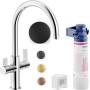 NOBILI SORGENTE FILTRA MISCELATORE BICOMANDO CON SISTEMA FILTRANTE DA CUCINA VELVET BLACK